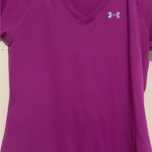 Under Armour Women's V-Neck Tee in Vibrant Purple